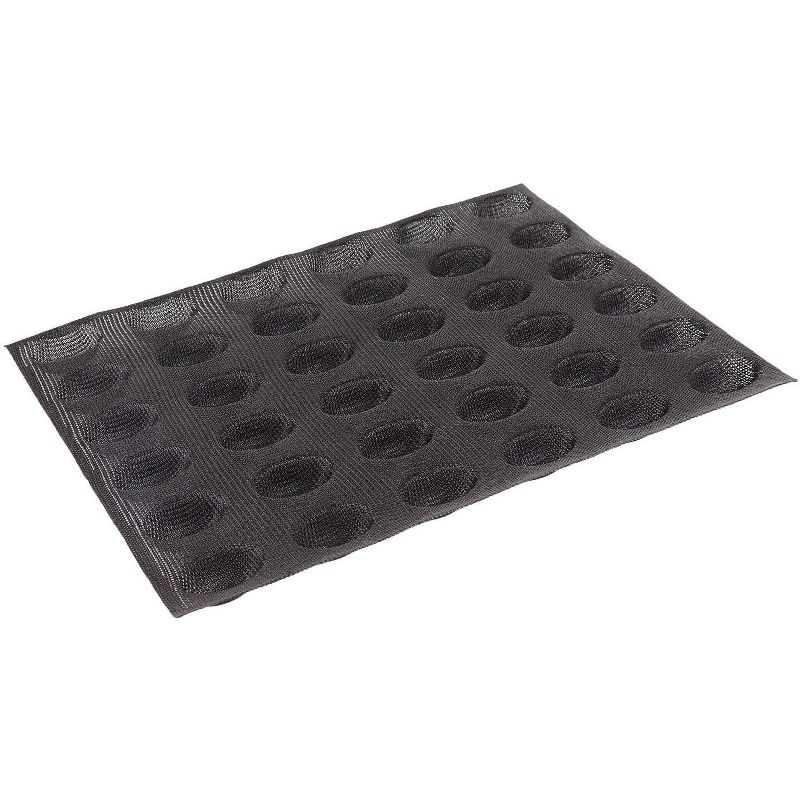 Sasa Demarle SF 2072 Flexipan Air Silform Perforated Baking Mat with 36 Quenelle Cavities, Each Cavity 1 Inch x 1-5/8 Inch x 3/4 Inch High, 1 of 4