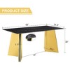 CAVINAS Modern Slab Dining Table with Stainless Steel Butterfly Legs, Rectangle Dining Table for 6, Scratch-Resistant Kitchen Table - 3 of 4