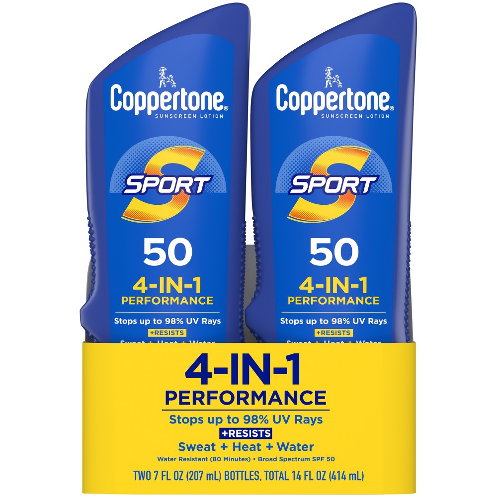 UPC 072140034542 product image for Coppertone Sport Sunscreen Lotion - SPF 50 - 14 fl oz/2pk | upcitemdb.com
