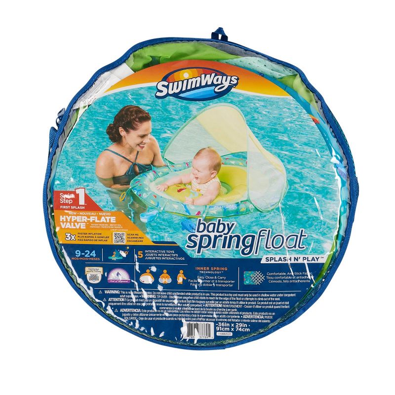 Swimways Sun Canopy Spring Float with Hyper-Flate Valve - Splash N Play, 6 of 11