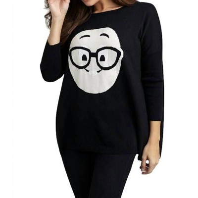 Women's Geek Chic Emoji Pullover - ANGEL