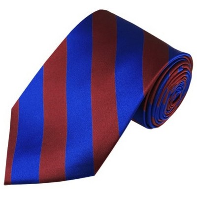 Men's 3.25 W And 58 L Inch With 0.75 Inch Stripe Width College Stripe Woven Necktie