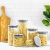 JoyJolt Glass Food Storage Jars Containers, Glass Storage Jar Stainless Steel Lids Set of 6 Kitchen Glass Canisters - 4 of 4
