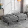 GDFStudio Zari 70.87'' 2-Seater Modern Convertible Foldable Upholstered Sofa Bed, Twin, Light Gray - 2 of 4
