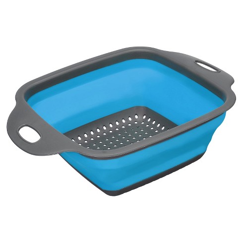 Unique Bargains Collapsible Colander Silicone Square Foldable