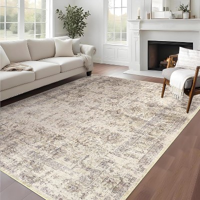 Runner Rug Washable Non Slip Vintage Area Rugs for Hallway Bedroom Living Room