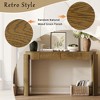 KIGFTSOD Entryway Table with Natural Wood Grain Finish, Console Table with Fluted Design, Oval Top and 2 Drawers for Entryway and Living Room - 2 of 4