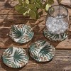Park Designs Palm Frond Braided Tropical Green Coasters Set of 4 - 2 of 4