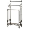 Kings Brand Furniture - Pewter Metal Free Standing Towel Rack Stand with Shelf - 4 of 4