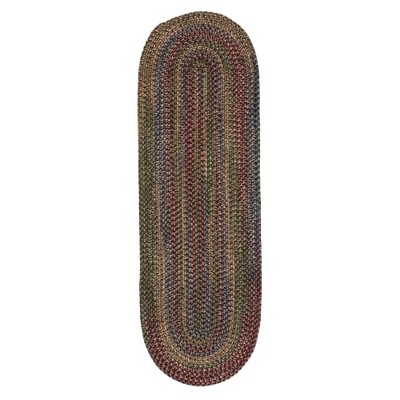 Colonial Mills Midnight Braided Runner, Java 2'x6', Oval Shape