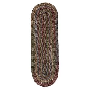Colonial Mills Midnight Braided Runner, Java 2'x6', Oval Shape - 1 of 4