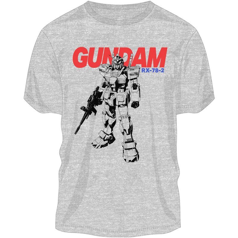 Gundam Mobile Suit Fighter RX-78-2 Men's Heather Grey T-shirt, 1 of 4