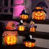 Joyfy 6 Pcs Halloween Light-up Pumpkin, Jack O Lanterns LED Foam Halloween Pumpkin, Halloween Decorations for Lawn Patio Party Supplies Favors - 2 of 4