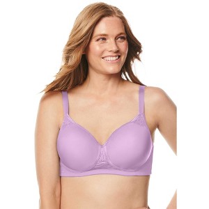 Comfort Choice Women's Plus Size Stay-Cool Wireless Wicking T-Shirt Bra - 1 of 4