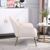 KTMBDW Modern Accent Chair with High Back and Mental Legs for Living Room, Bedroom - 3 of 4