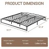 coucheta Bed Frame Heavy Duty Metal Platform Low Profile, Mattress Foundation, No Box Spring Needed - 2 of 4