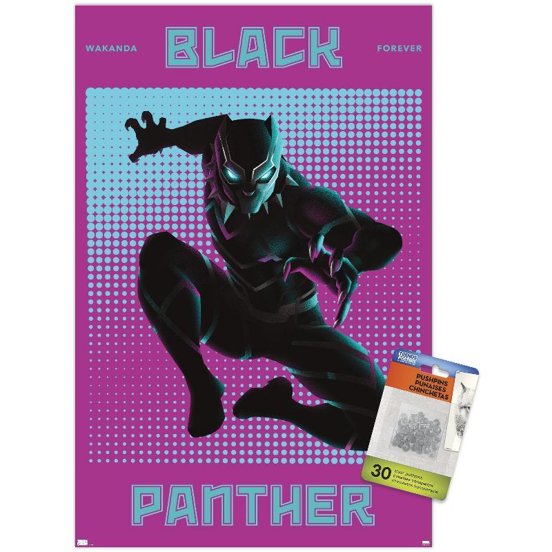 Trends International Marvel Shape of a Hero - Black Panther Unframed Wall Poster Prints, 1 of 7