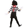 HalloweenCostumes.com Girl's Mime Costume for Toddlers - 2 of 4