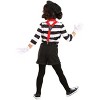 HalloweenCostumes.com Girl's Mime Costume for Toddlers - image 2 of 4