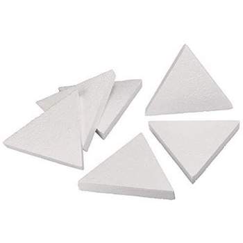 6 Pack Triangle Polystyrene Foam, Painting Activity for Kids, DIY Toy Puzzle, Arts & Crafts Supplies for School Project, 8 inches