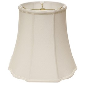 Vynxaria Octagon Softback Lampshades with Washer Fitter, 11"x18"x15" White - 1 of 4