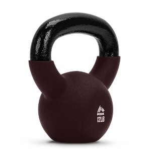 RBX 12lb Neoprene Kettlebell with Wide Handle & Iron Core, Flat Bottom, Great for All Fitness Levels, Brown - 1 of 4