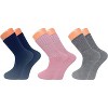 3 Pairs Women’s Loose-Fitting Crew Socks – Soft & Cozy Sleep Socks – Warm & Breathable - 2 of 2