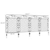 Syemin Patio Decorative Screens, Elegant Vine Pattern Yard Fencing, Pet-Safe Decorative Fence for Yard, Patio, Black, 143.75"*0.25"*44" - 2 of 4