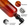 LunaLulinlk Glass Soap Dispenser, 2 Pack Thick Amber Pint Jar Bottle with Black Pump Stainless Steel, 17 Oz Bathroom Hand Soap Dispenser - 3 of 4