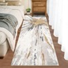 Washable Abstract Rug, Modern Low Pile Area Rug for Living Room, Bedroom, Nursery, Office, Non-Slip Neutral Farmhouse Distressed Floor Cover. - 2 of 4