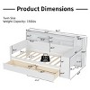 Wooden Daybed with Storage Drawers, Shelves and Built-In Study Desk, Space-Saving Multi-Functional Bed for Kids Room-Cuddlewood - 4 of 4