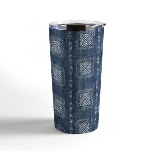 Schatzi Brown Mudcloth 3 Denim Travel Mug 20 oz Stainless Steel Travel Mug - Deny Designs - 1 of 4