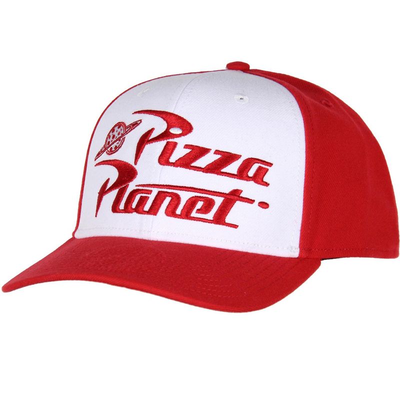 Disney Toy Story Adult Pizza Planet Embroidered Snapback Baseball Cap Hat OSFM Red, 1 of 6