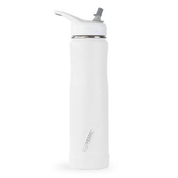 EcoVessel - THE BOULDER - Insulated Water Bottle w/ Double Lid & Strainer -  32 oz - Bottle Motion - Custom Water Bottles, Tumblers and More