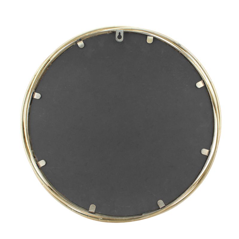 17&#34; Metal Banded Round Wall Mirror Gold - Stonebriar Collection, 3 of 5