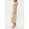 August Sky Women's Wide Straps Ruched Bodice Floral Midi Dress - 3 of 4