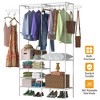 NewHome "Freestanding Metal Garment Rack & Shoe Organizer with Multifunctional Shelves for Efficient Storage" White - 2 of 4