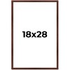 PosterPalooza | Classic Modern Brown Picture Frame - UV Acrylic, Foam Board Backing, Hanging Hardware - 2 of 4