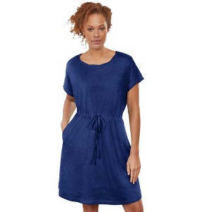 ellos Knit Drawstring Dress - 1 of 3
