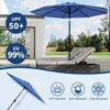9' Outdoor Patio Umbrella, Outdoor Table Umbrella, Yard Umbrella, Market Umbrella with 8 Sturdy Ribs, Push Button Tilt and Crank - 2 of 4