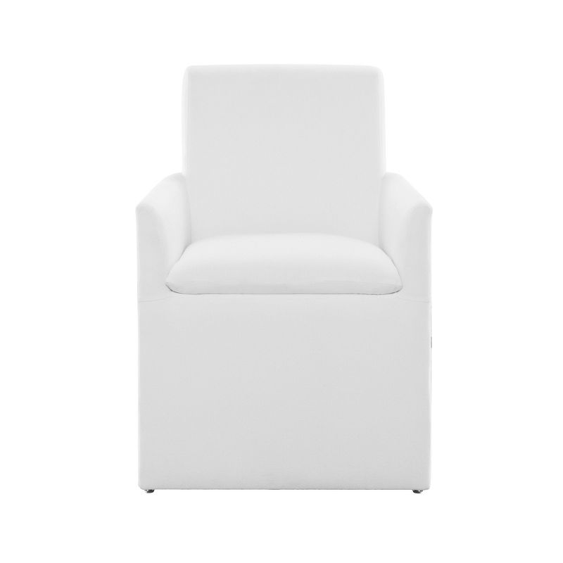 24&#34; Marissa Stain Resistant Fabric Dining Armchair White - Abbyson Living, 5 of 10