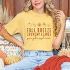 Simply Sage Market Women's Fall Breeze Crunchy Leaves Short Sleeve Garment Dyed Tee - 2 of 4
