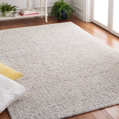 Gray Hand-Tufted Wool and Viscose 4' x 6' Area Rug