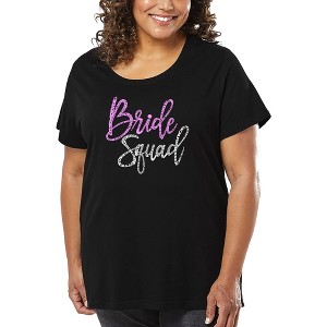 LA Pop Art Women's Word Art T-shirt - Bride Squad - 1 of 4