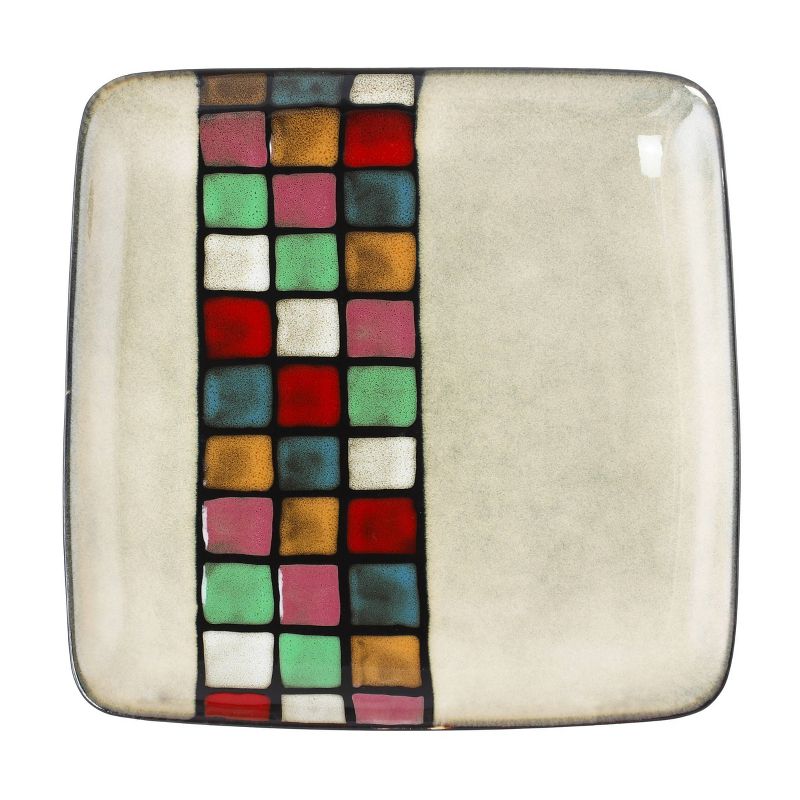 16pc Stoneware Color Tile Dinnerware Set - Elama, 4 of 9