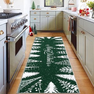 Christmas Rug Washable Merry CHristmas Tree Area Rugs for Living Room Bedroom Soft Non Slip Non Shedding Throw Rugs - 1 of 4