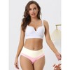 Allegra K Women's High Waist Cotton Comfortable Stretch Soft Tummy Control Briefs 2 Packs - 4 of 4