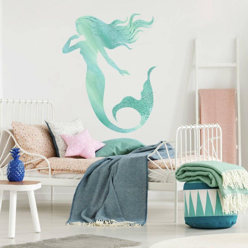 Glitter Mermaid Peel and Stick Giant Wall Decal - RoomMates, 4 of 9
