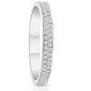 Pompeii3 Change to Size 6.5. 1/2Ct Pave Double Row Eternity Ring 18k White Gold - 2 of 4