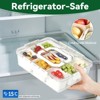 YIGII Divided Serving Tray with Lid and Handles 9 Compartments Snack Box Container Charcuterie Organizer Snackle Box Container for Candy,Nuts，White - 3 of 4